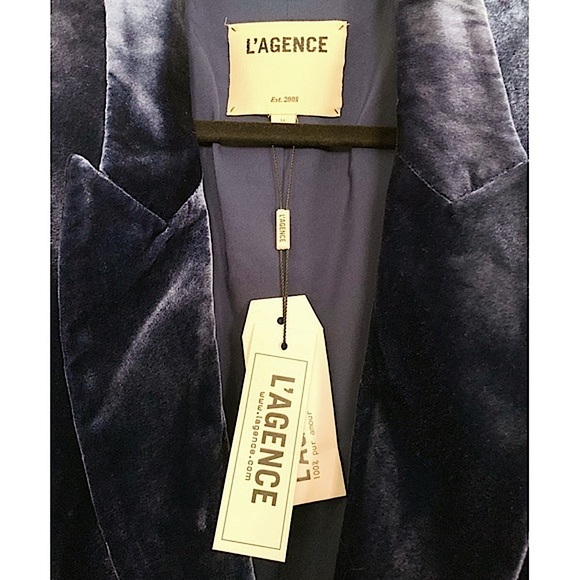 NWOT L'AGENCE Chamberlain Velvet Blazer, 14 - Picture 9 of 14